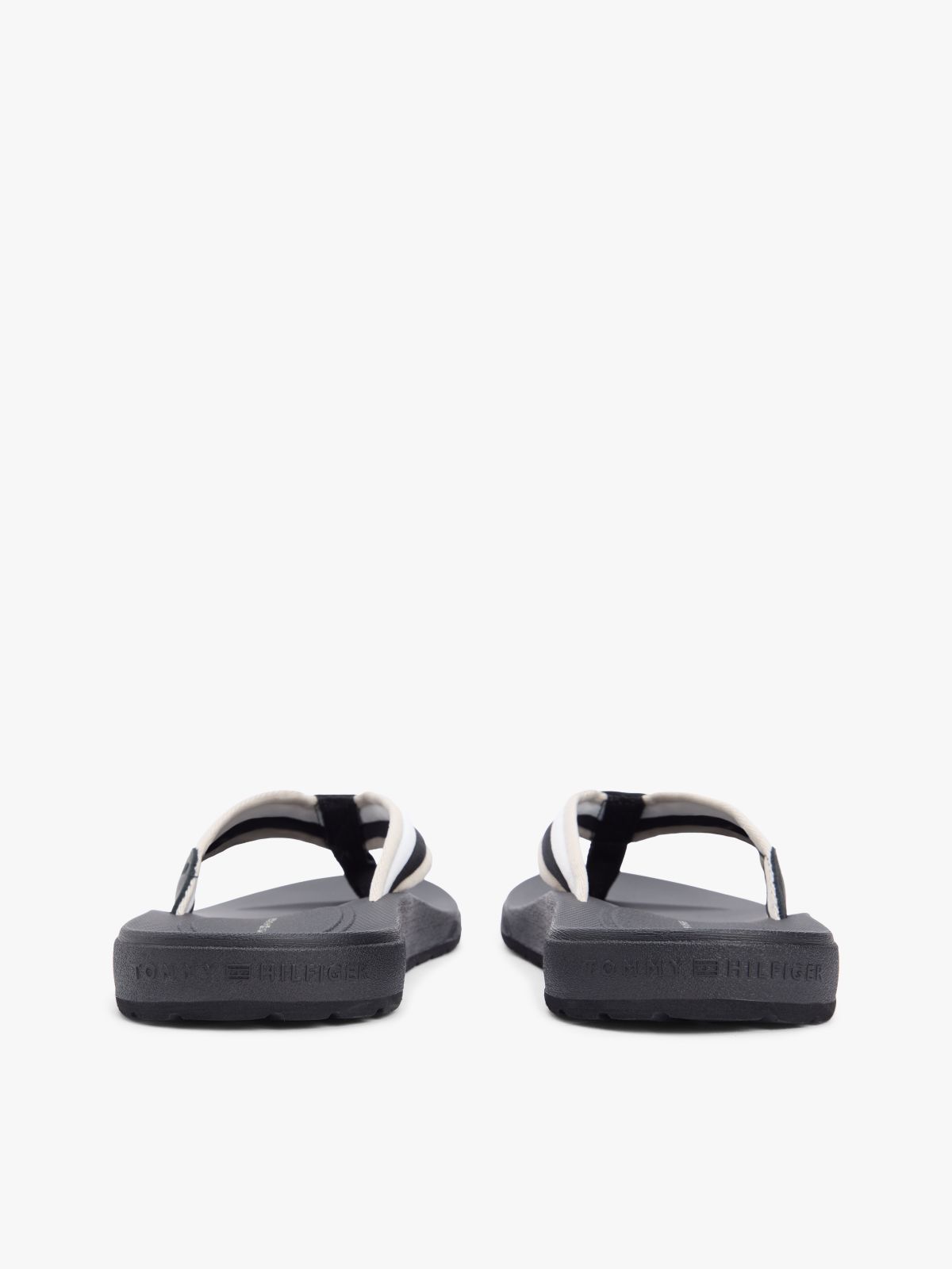 Contoured Footbed Signature Tape Flip-Flops — Black