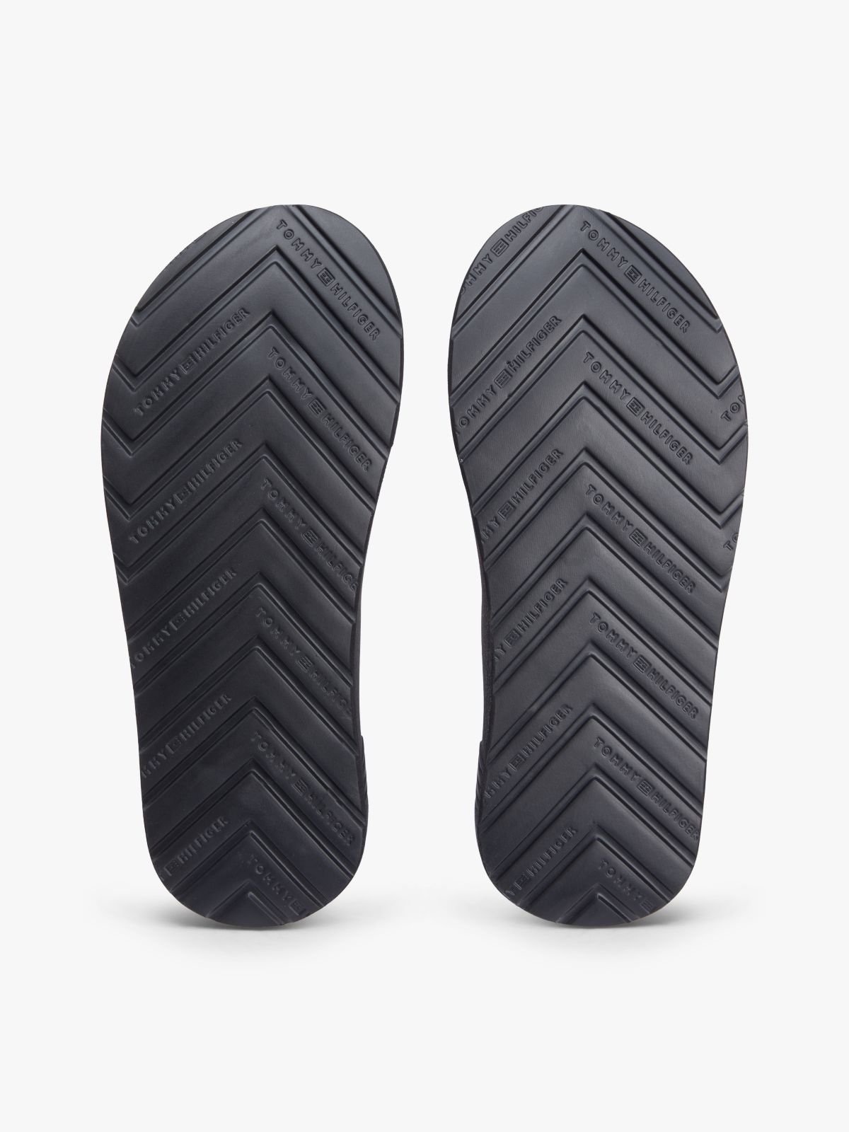 Contoured Footbed Signature Tape Flip-Flops — Black