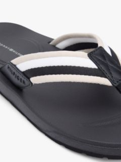 Contoured Footbed Signature Tape Flip-Flops — Black 6