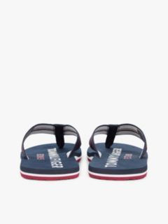 Webbing Strap Logo Flip-Flops — Blue 4