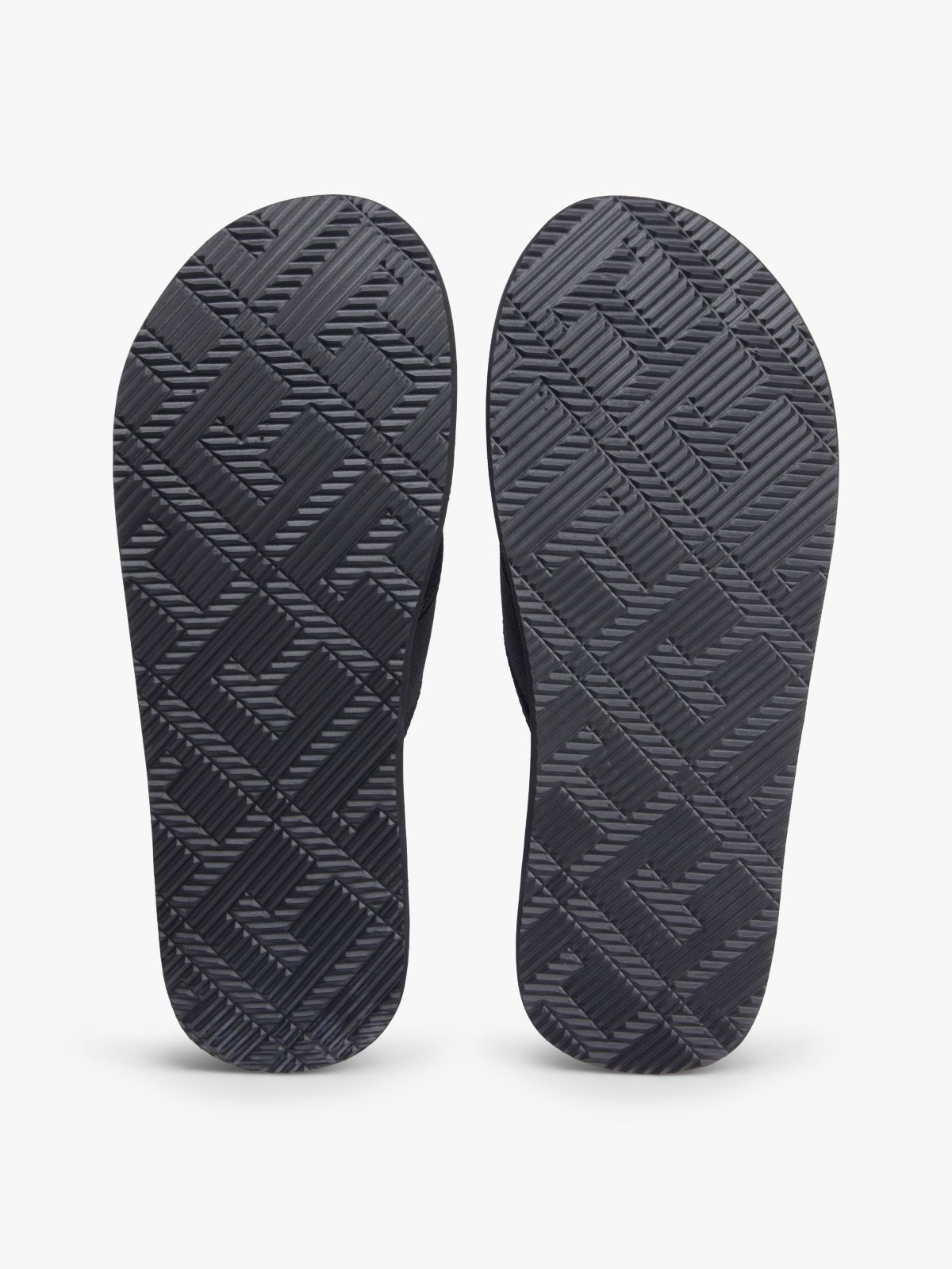 Jacquard Logo Flip-Flops — Black