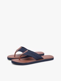 Jacquard Logo Flip-Flops — Blue 2