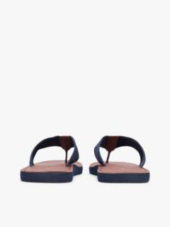 Jacquard Logo Flip-Flops — Blue 4