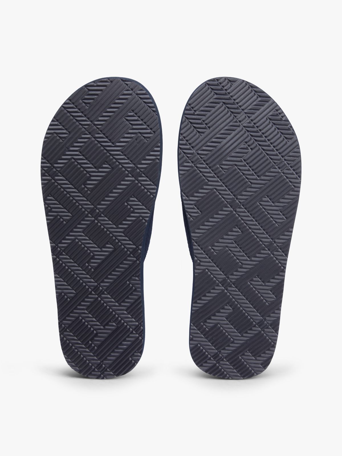 Jacquard Logo Flip-Flops — Blue