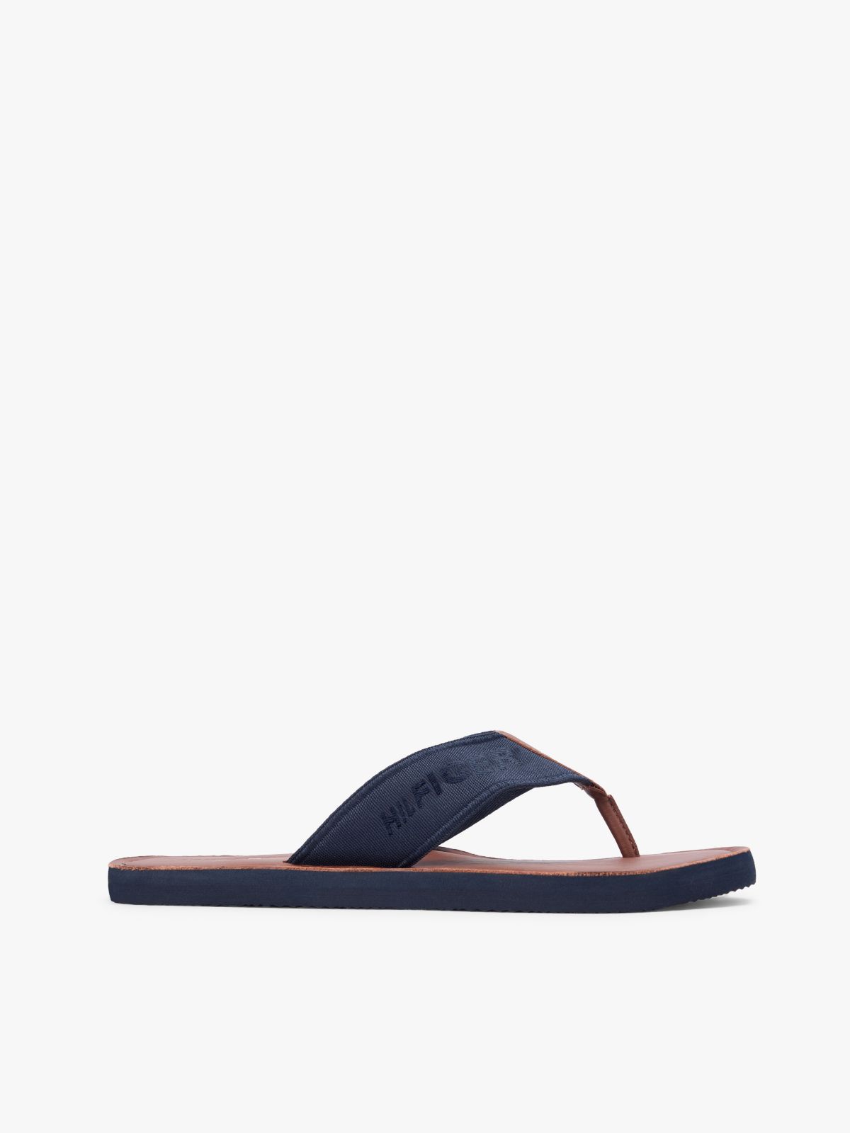 Jacquard Logo Flip-Flops — Blue