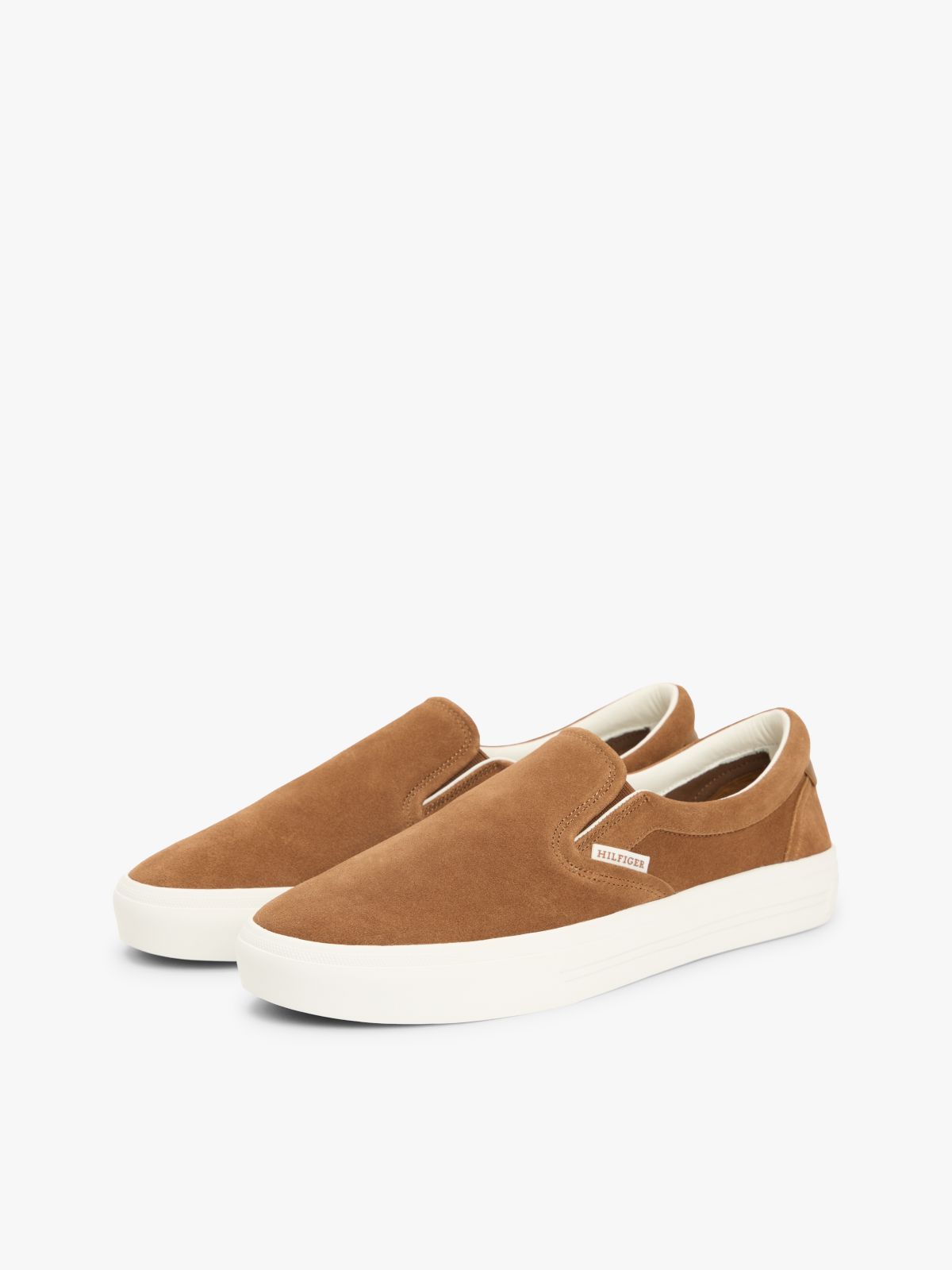 Suede Slip-on Cupsole Trainers — Brown