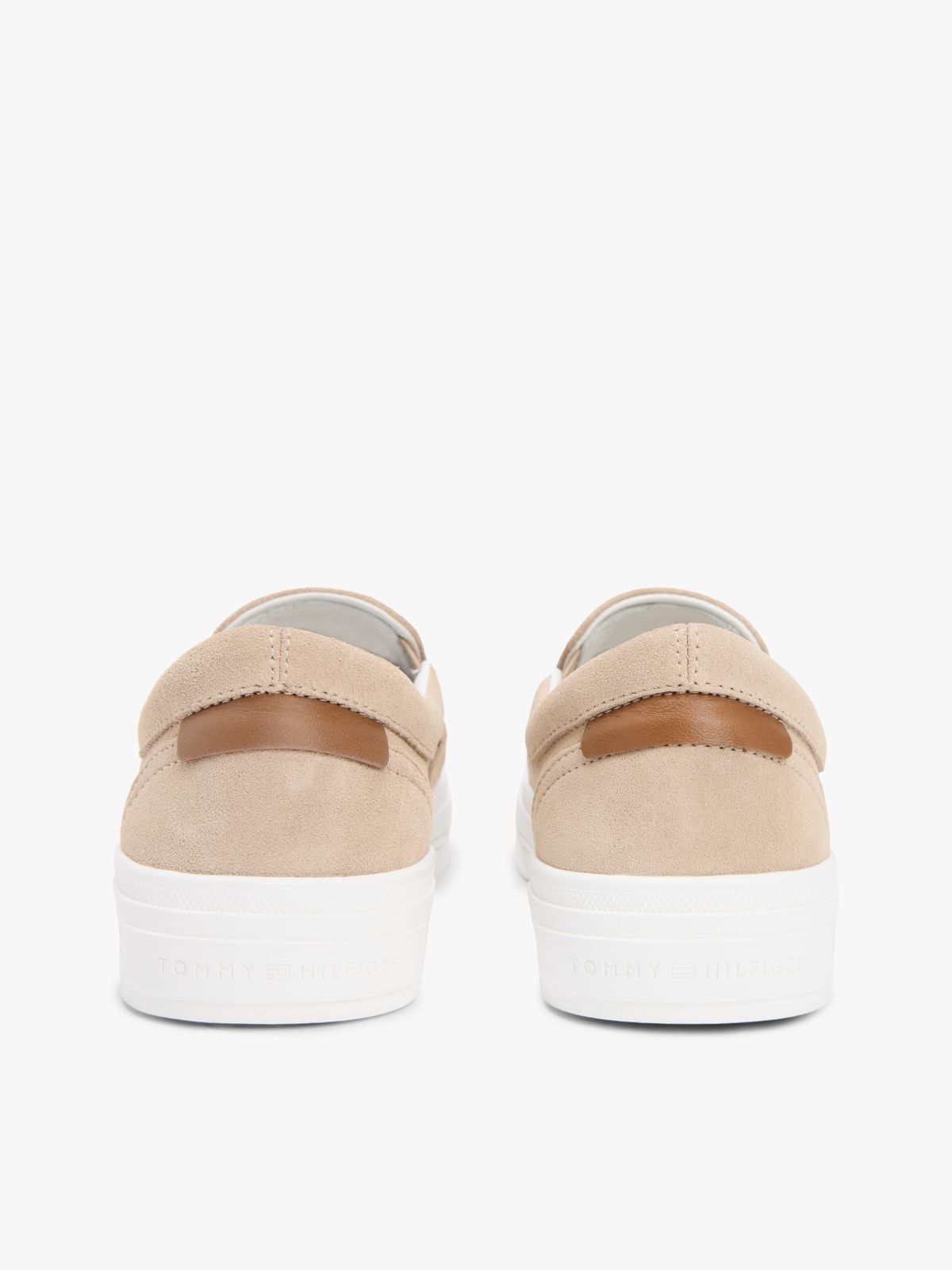 Suede Slip-on Cupsole Trainers — Khaki