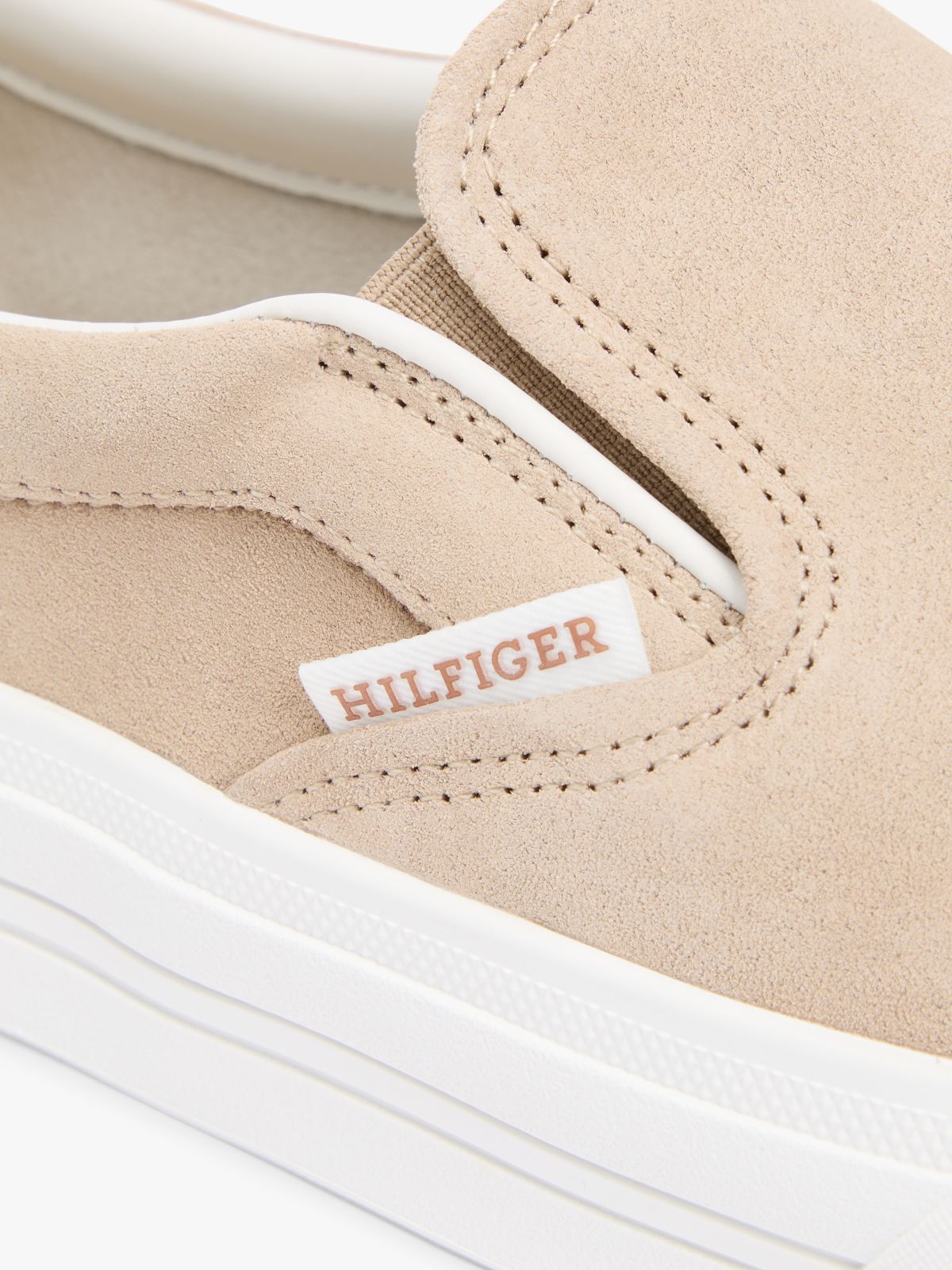 Suede Slip-on Cupsole Trainers — Khaki