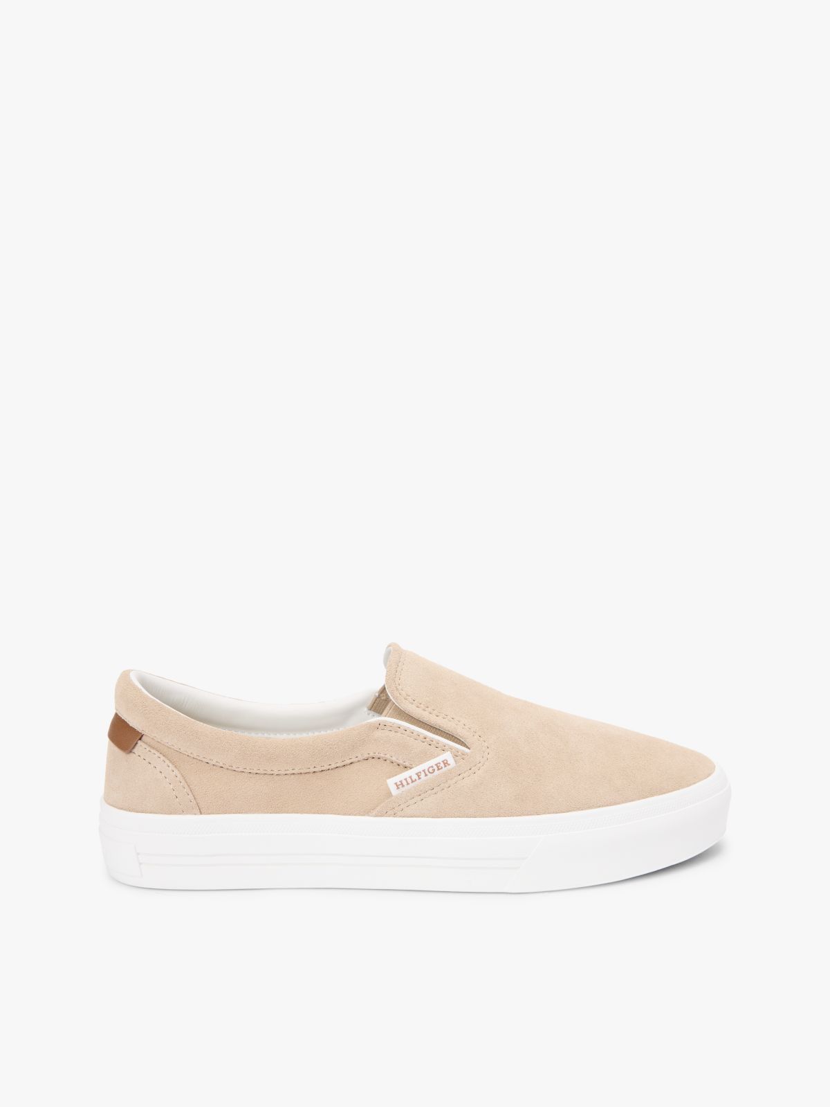 Suede Slip-on Cupsole Trainers — Khaki