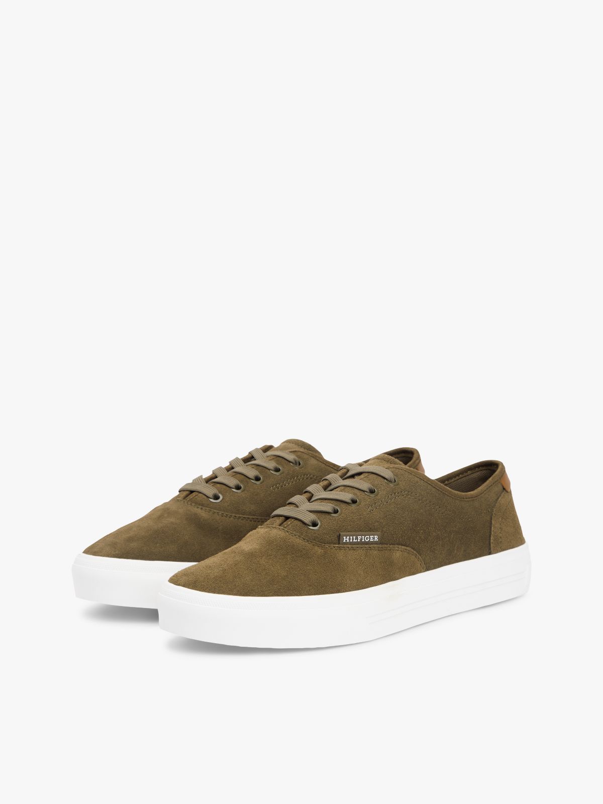 Suede Hilfiger Monotype Cupsole Trainers — Green
