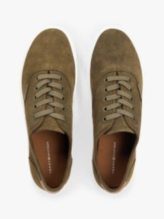Suede Hilfiger Monotype Cupsole Trainers — Green 3