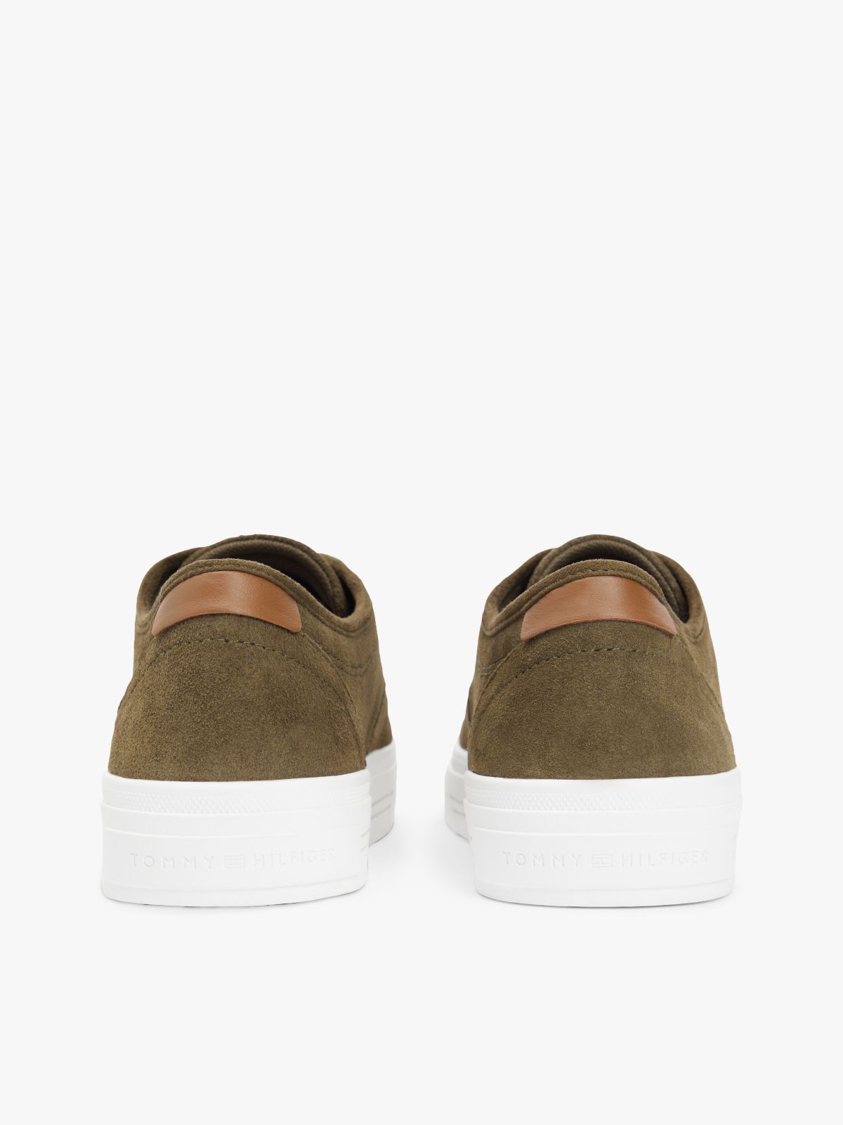 Suede Hilfiger Monotype Cupsole Trainers — Green