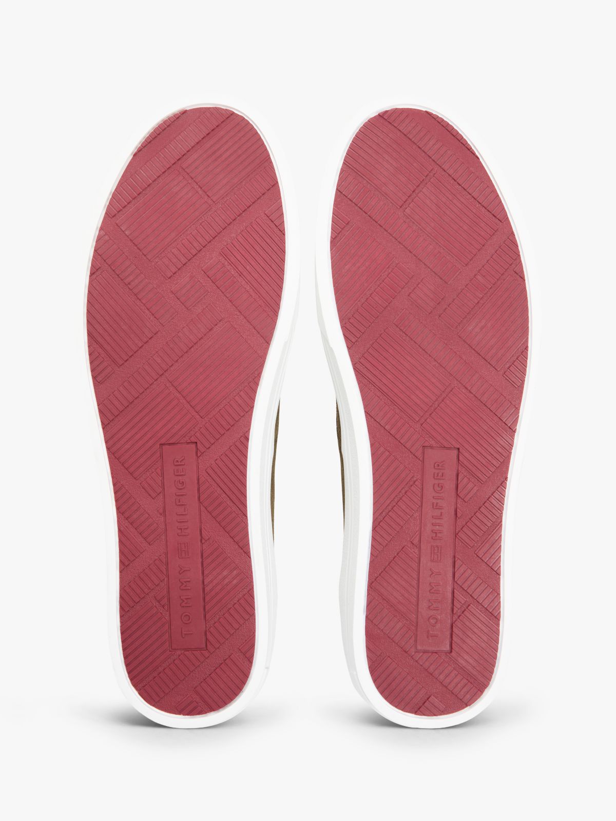 Suede Hilfiger Monotype Cupsole Trainers — Green