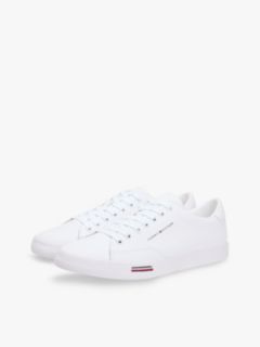Signature Midsole Lace-Up Trainers With Leather — White 2