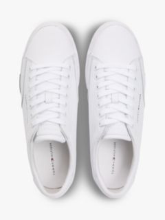 Signature Midsole Lace-Up Trainers With Leather — White 3