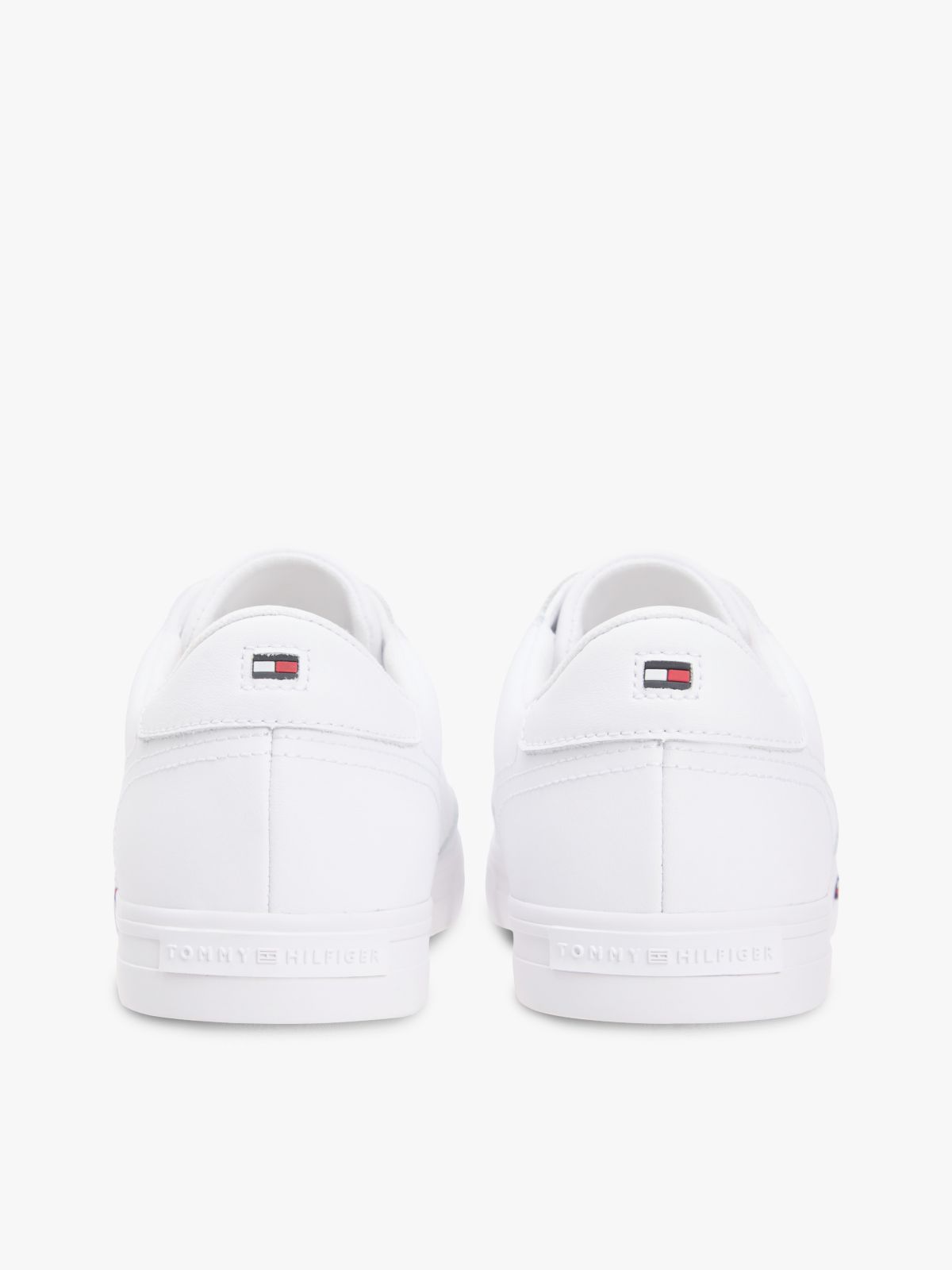 Signature Midsole Lace-Up Trainers With Leather — White