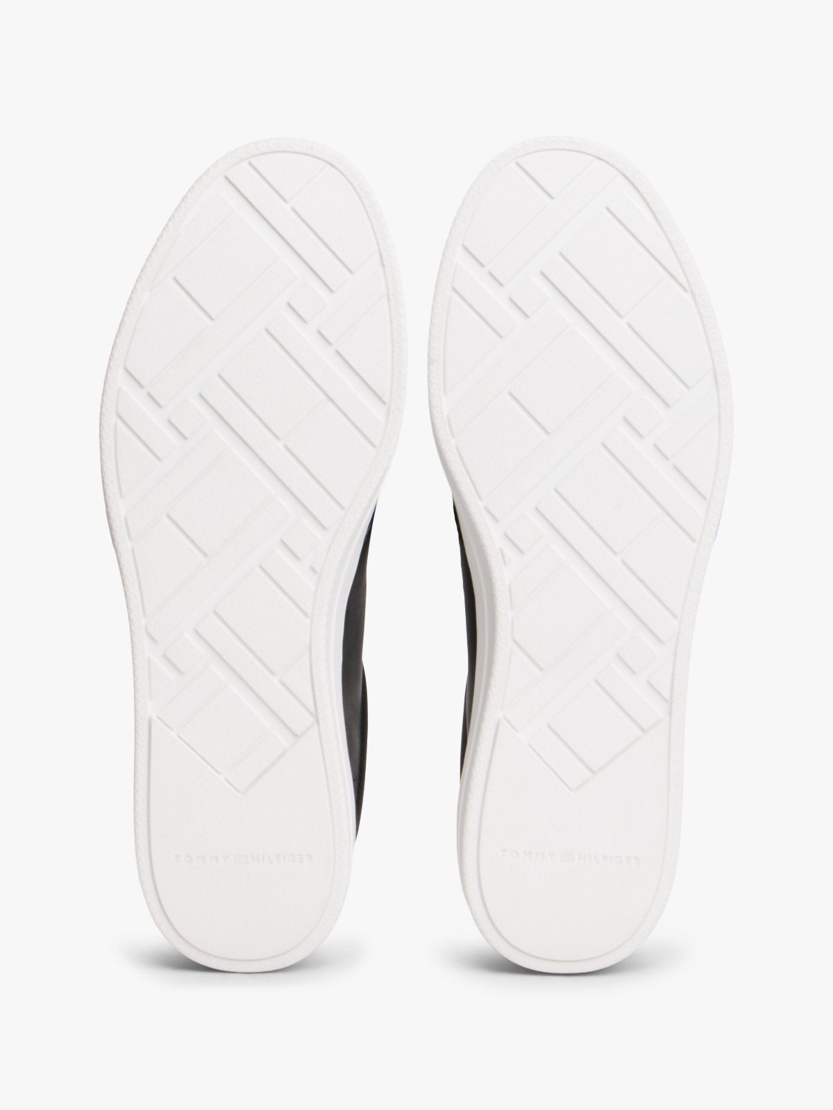 Luxe Metallic Logo Leather Trainers — Black