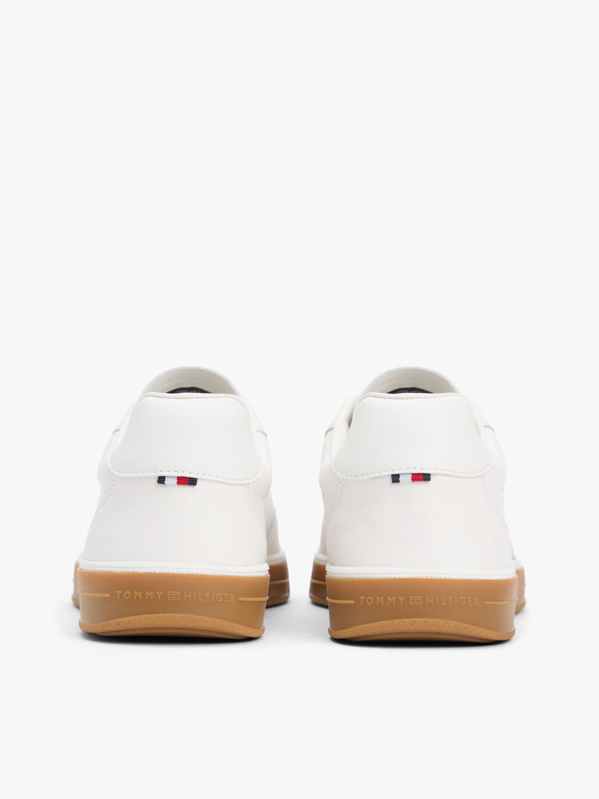 Luxe Metallic Logo Leather Trainers — White