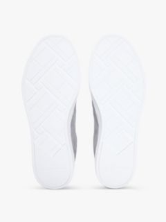Luxe Embossed Logo Suede Trainers — Grey 5