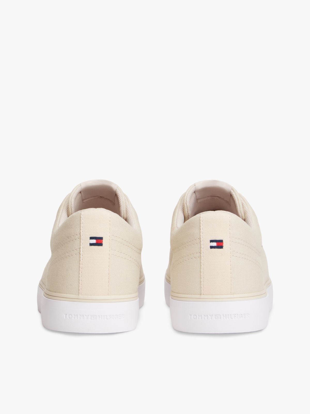 Logo Canvas Trainers — Beige