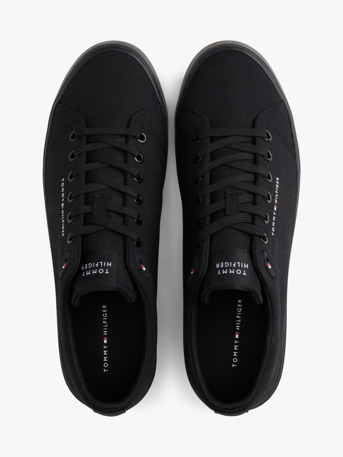 Logo Canvas Trainers — Black