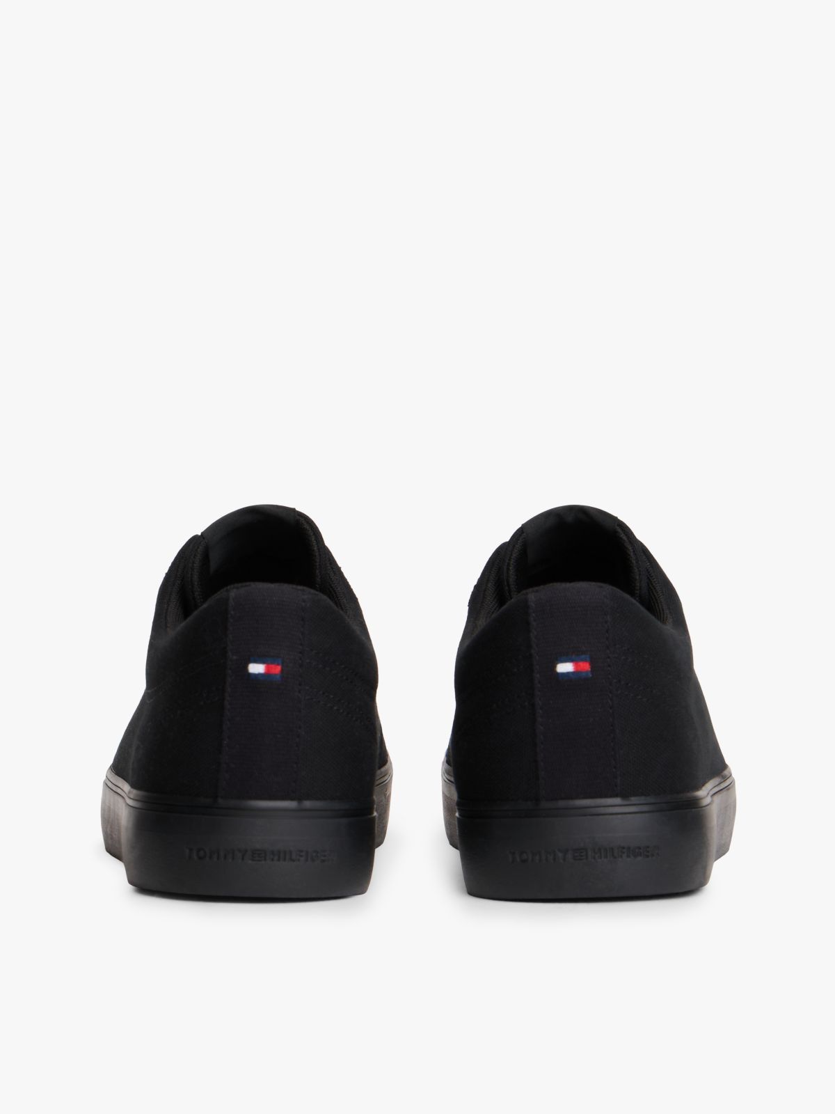 Logo Canvas Trainers — Black