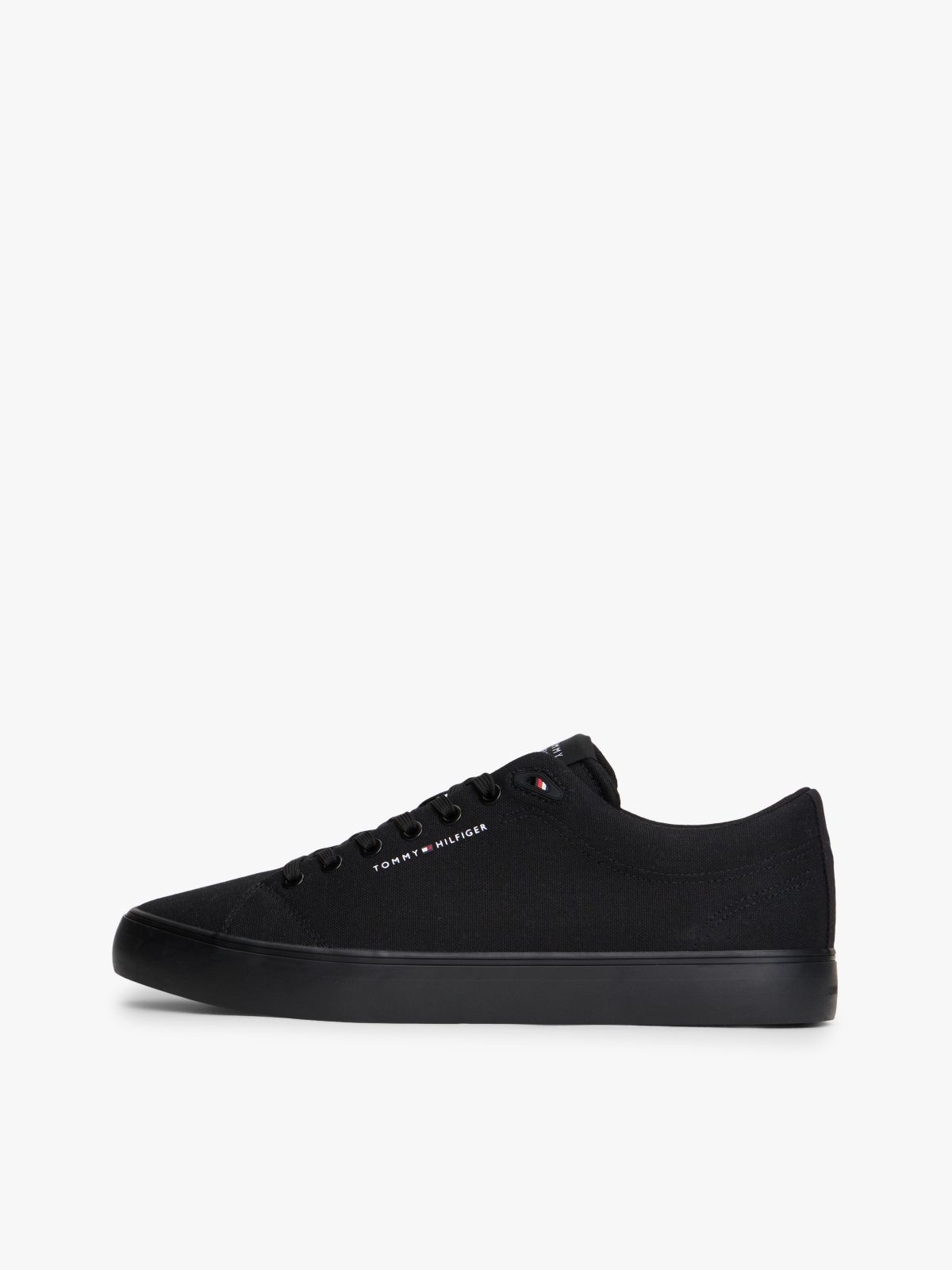 Logo Canvas Trainers — Black