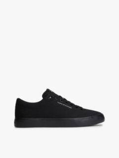 Logo Canvas Trainers — Black 1