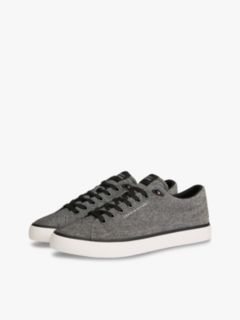Linen Chambray Jacquard Trainers — Black 2