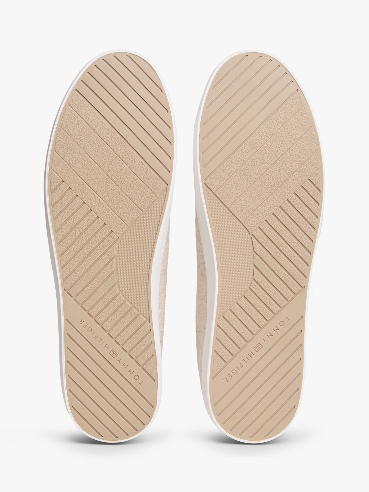 Linen Chambray Jacquard Trainers — White