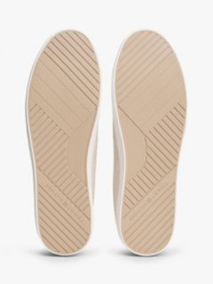 Linen Chambray Jacquard Trainers — White 5