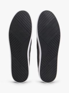 Linen Chambray Jacquard Slip-On Trainers — Black 5