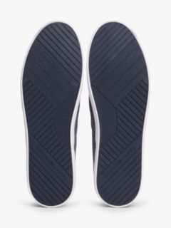 Linen Chambray Jacquard Slip-On Trainers — Blue 5