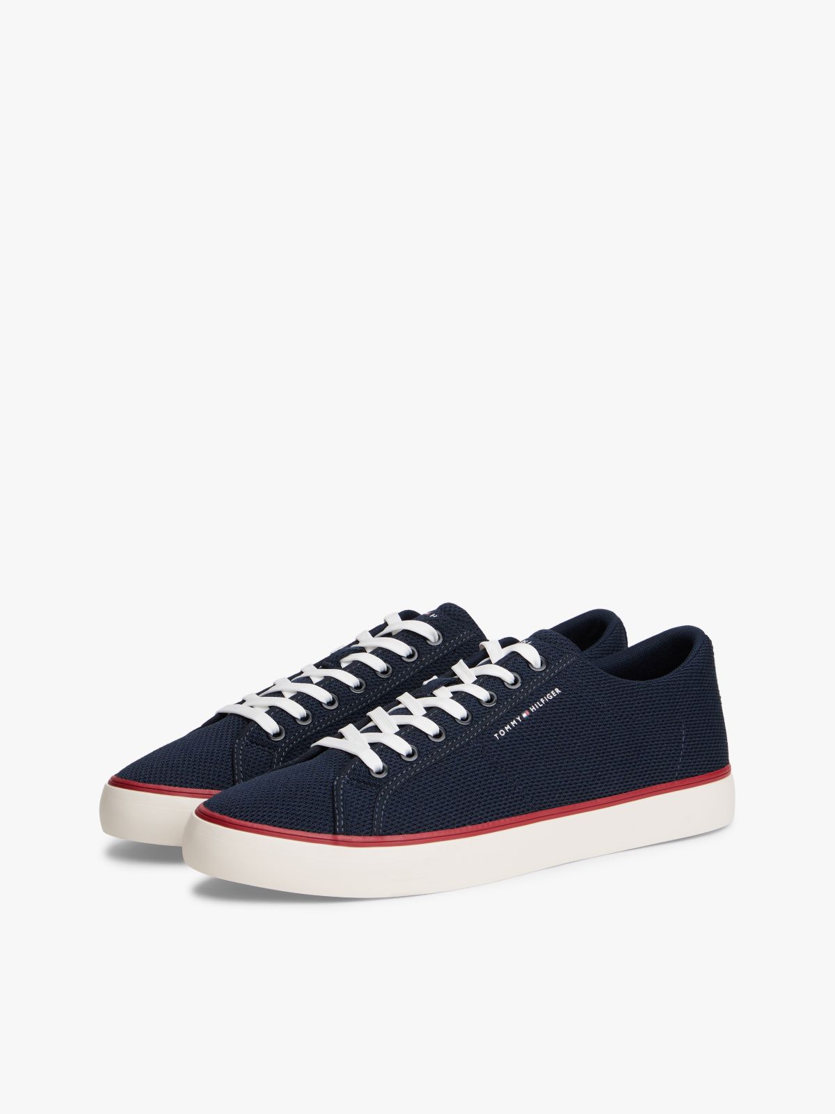 Logo Mesh Lace-Up Trainers — Blue