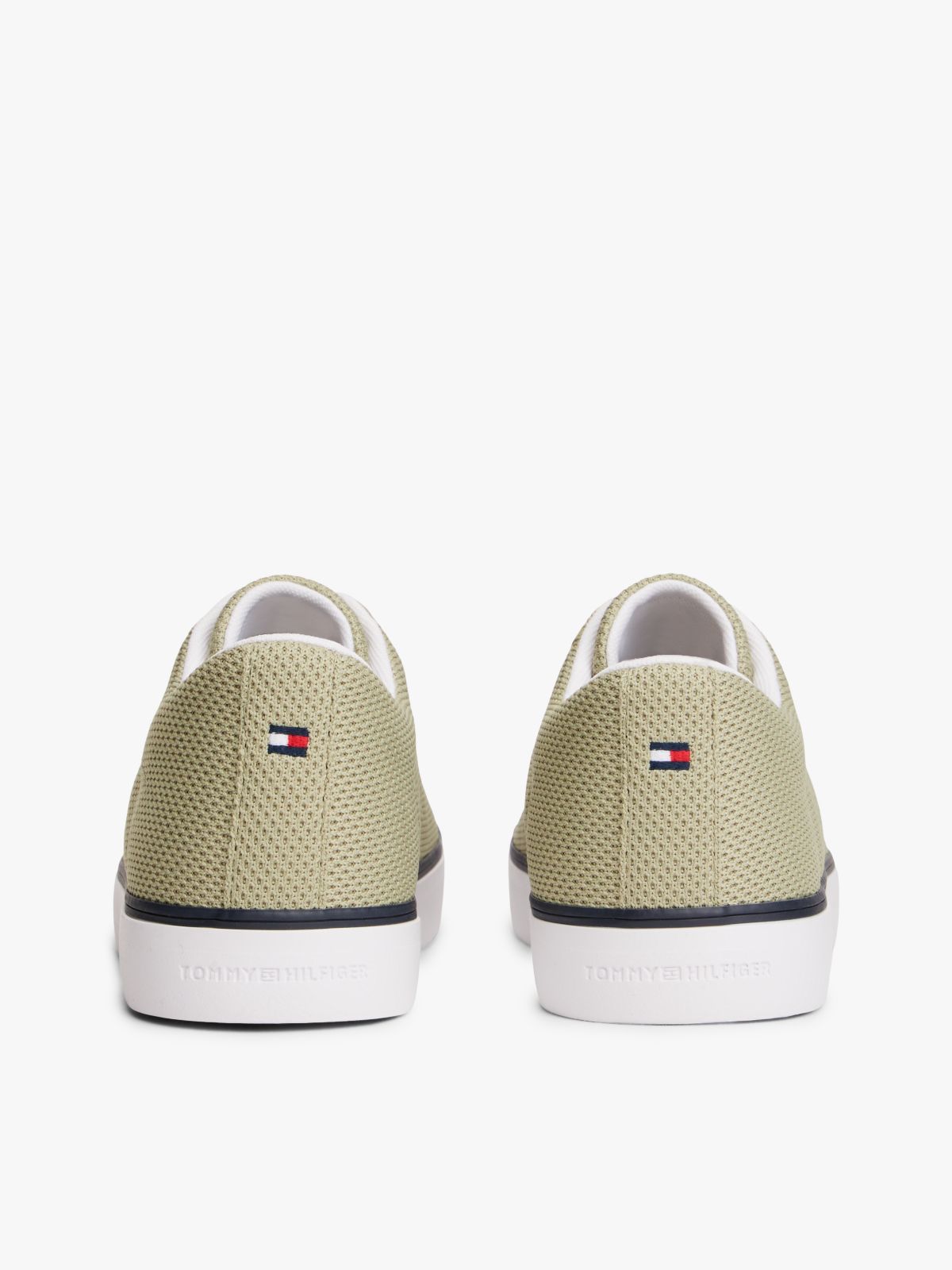 Logo Mesh Lace-Up Trainers — Green