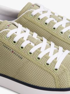 Logo Mesh Lace-Up Trainers — Green 6