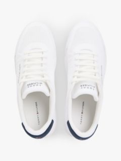 Logo Knit Court Trainers — White 3
