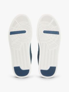 Contrast Heel Suede Court Trainers — Blue 5