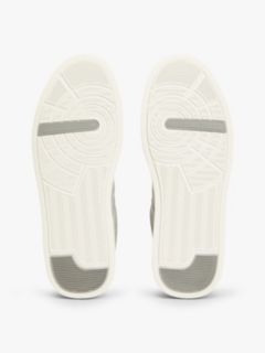 Contrast Heel Suede Court Trainers — Grey 5