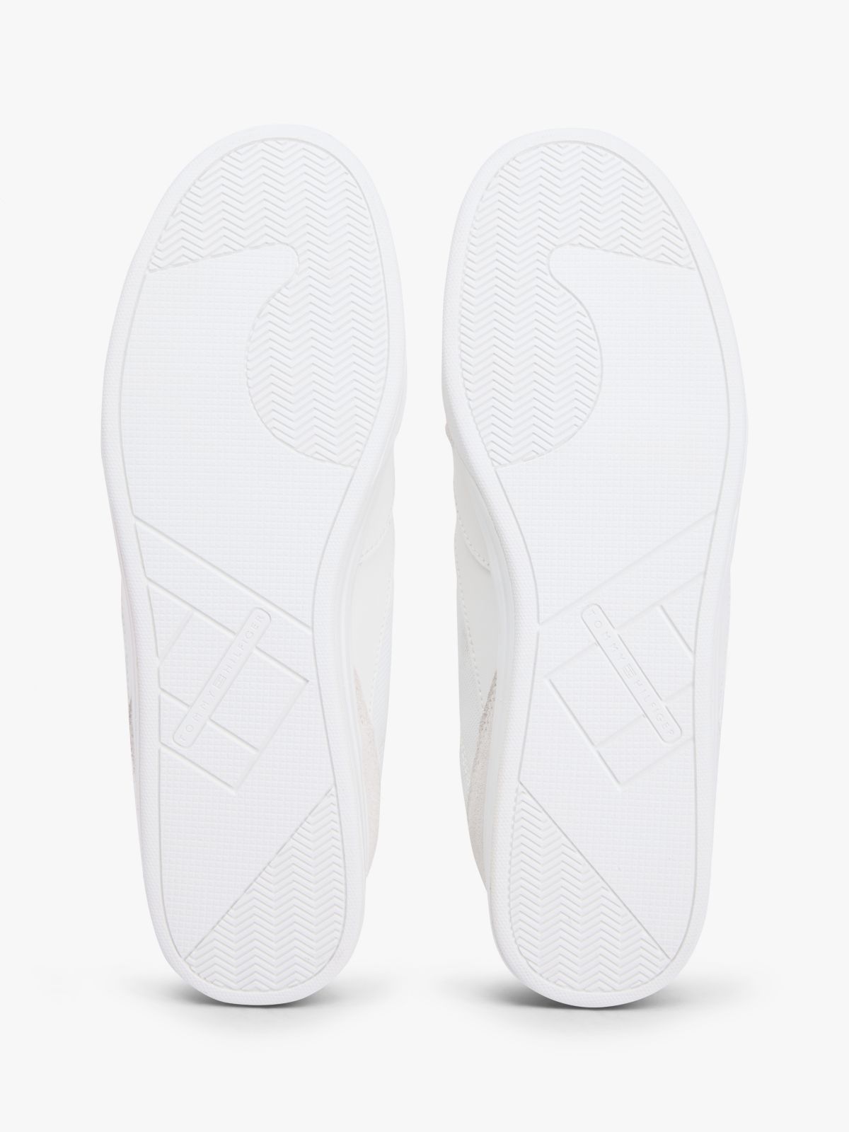 Mixed Texture Cupsole Trainers With Leather — Green