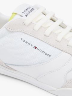 Mixed Texture Cupsole Trainers With Leather — Green 6