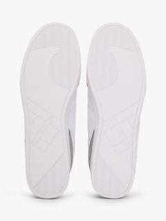 Mixed Texture Cupsole Trainers With Leather — White 5
