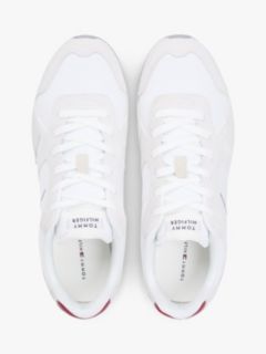 Mixed Texture Cleat Ripstop Trainers — White 3