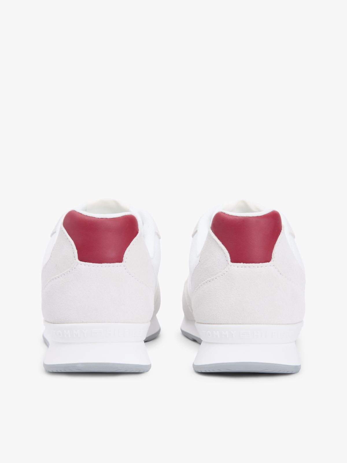 Mixed Texture Cleat Ripstop Trainers — White