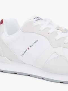 Mixed Texture Cleat Ripstop Trainers — White 6