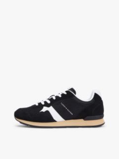 Mixed Texture Mesh Cleat Trainers — Black 7