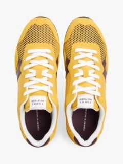 Mixed Texture Mesh Cleat Trainers — Yellow 3