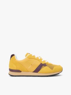 Mixed Texture Mesh Cleat Trainers — Yellow 1