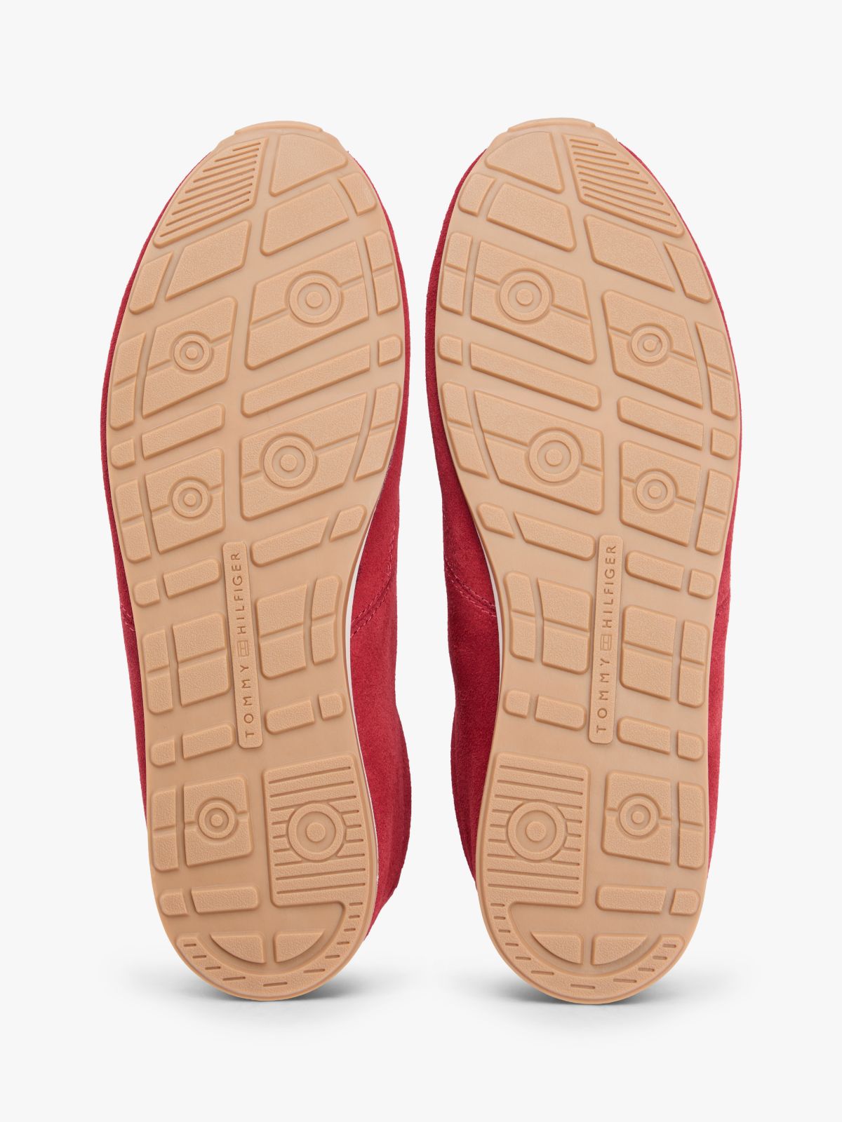 Suede Hilfiger Monotype Cleat Trainers — Red