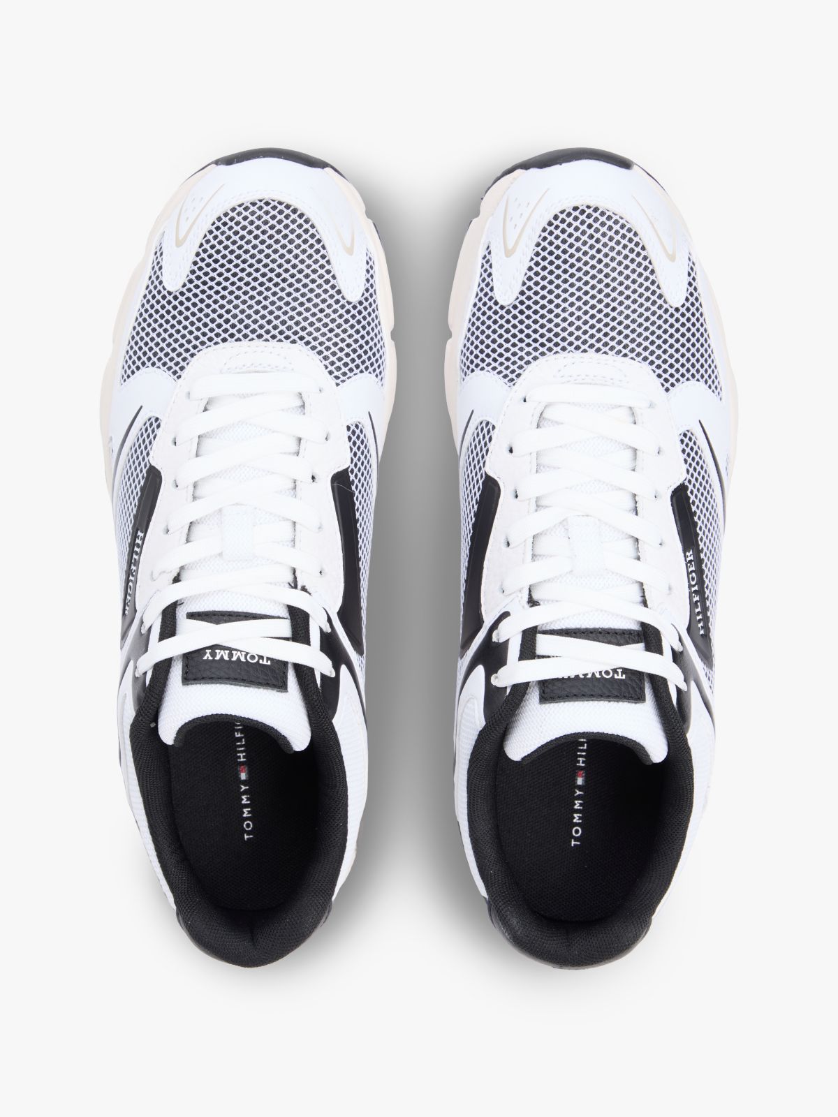 Logo Mixed Texture Cleat Trainers — Black